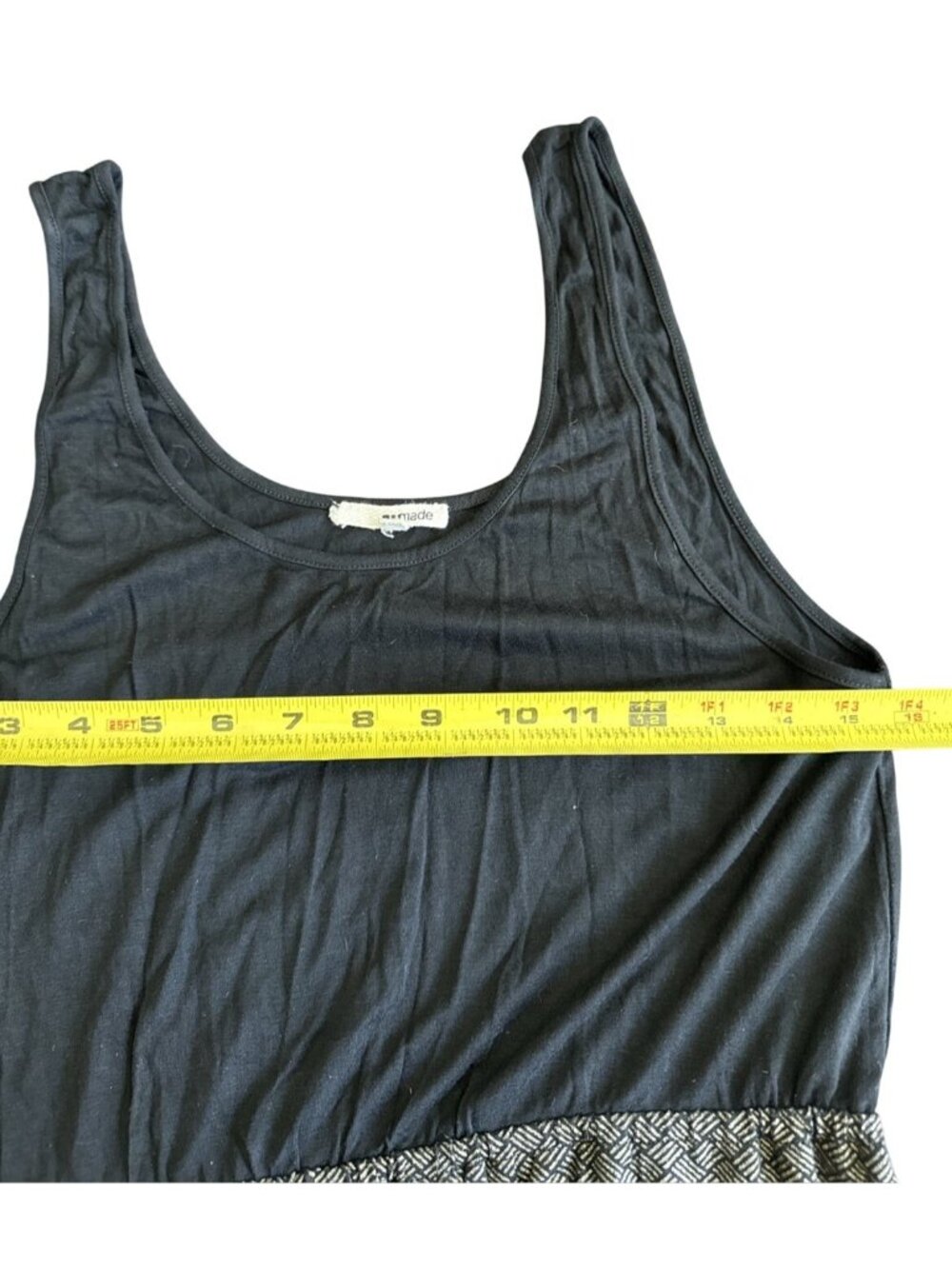 LA Made Womens Black & Gray Maxi Tank Dress L - Picture 8 of 9